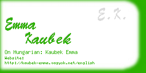 emma kaubek business card